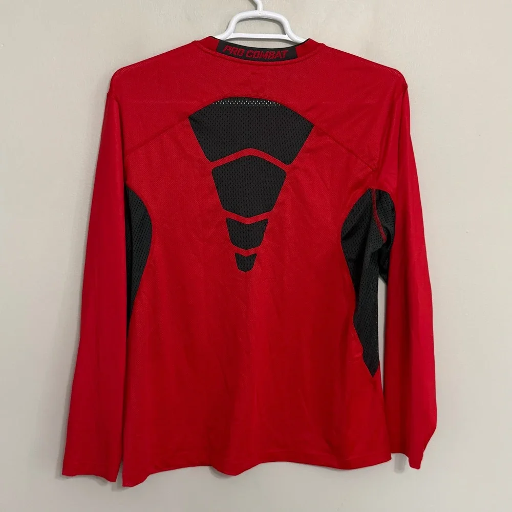 Nike Pro Combat Dri-Fit Mens XL Red Swingman Long Sleeve Compression Shirt