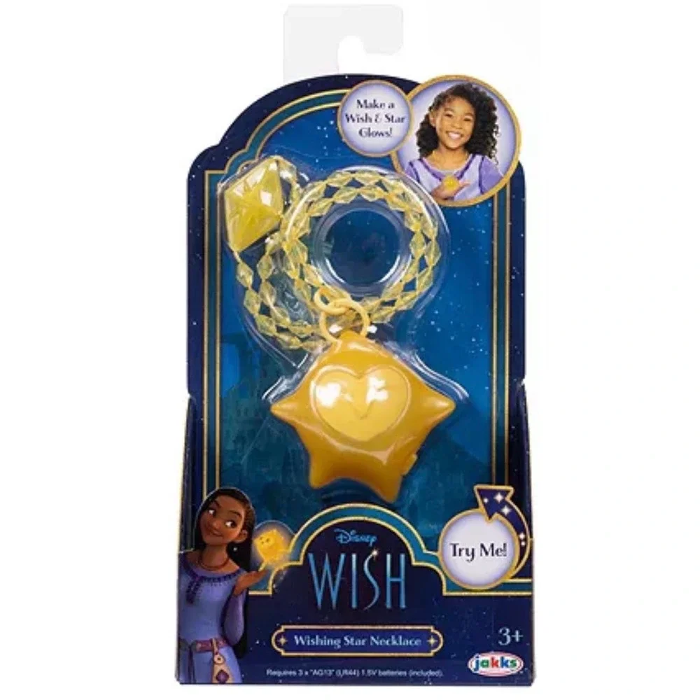 Disney Wish Wishing Star Necklace Light Up Glowing Toy Jewelry Jakks Pacific NEW