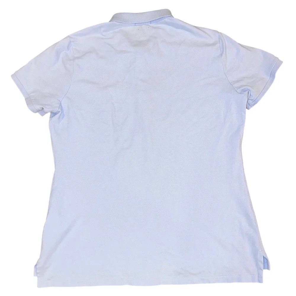 Polo Ralph Lauren Light Blue XL SLIM FIT Short Sleeve Polo Shirt White Pony Logo