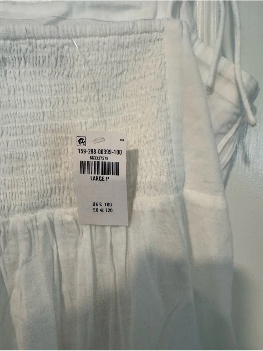 Abercrombie & Fitch White Pintuck Flowy Maxi Dress Large Petite