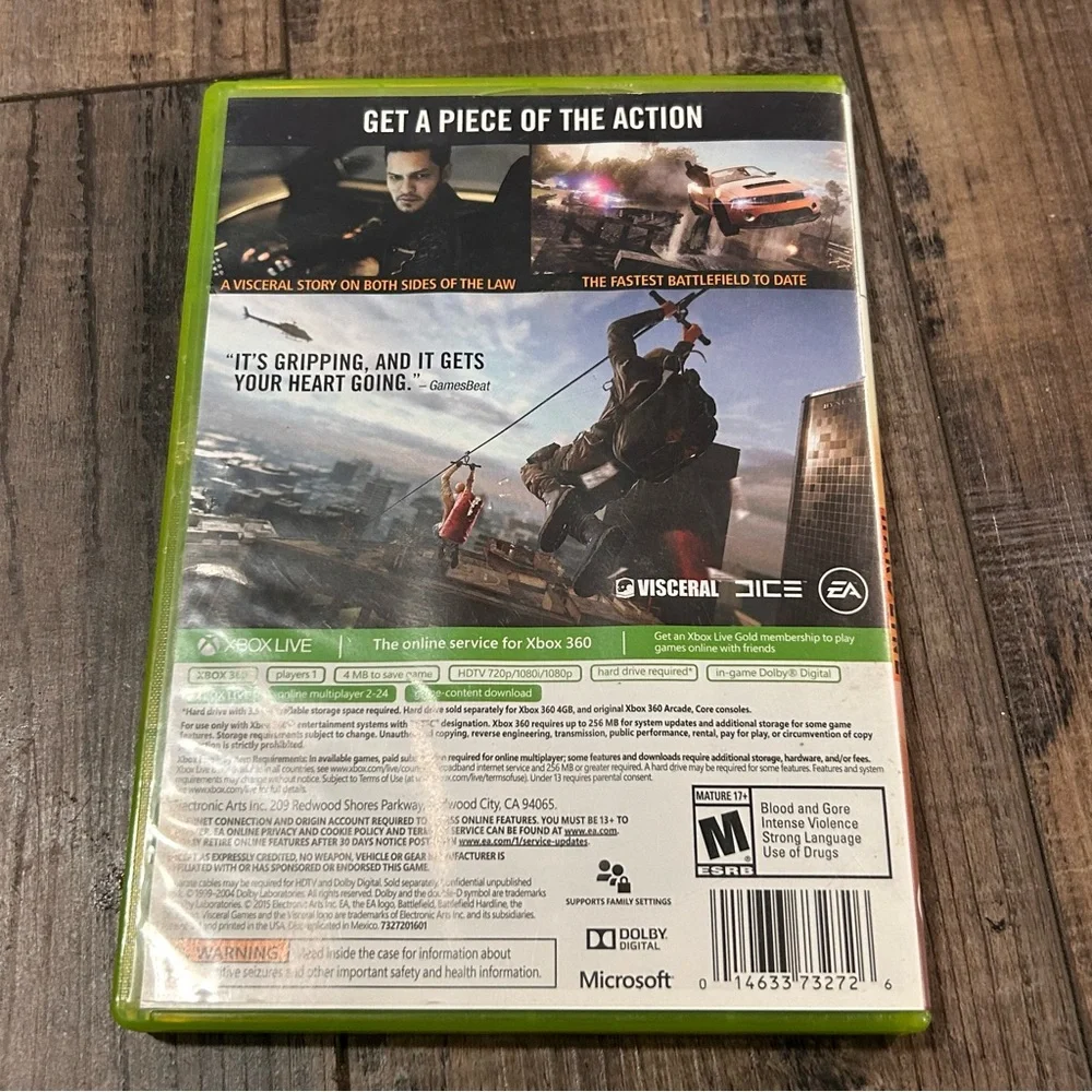 Battlefield Hardline‎ Xbox 360 Game
