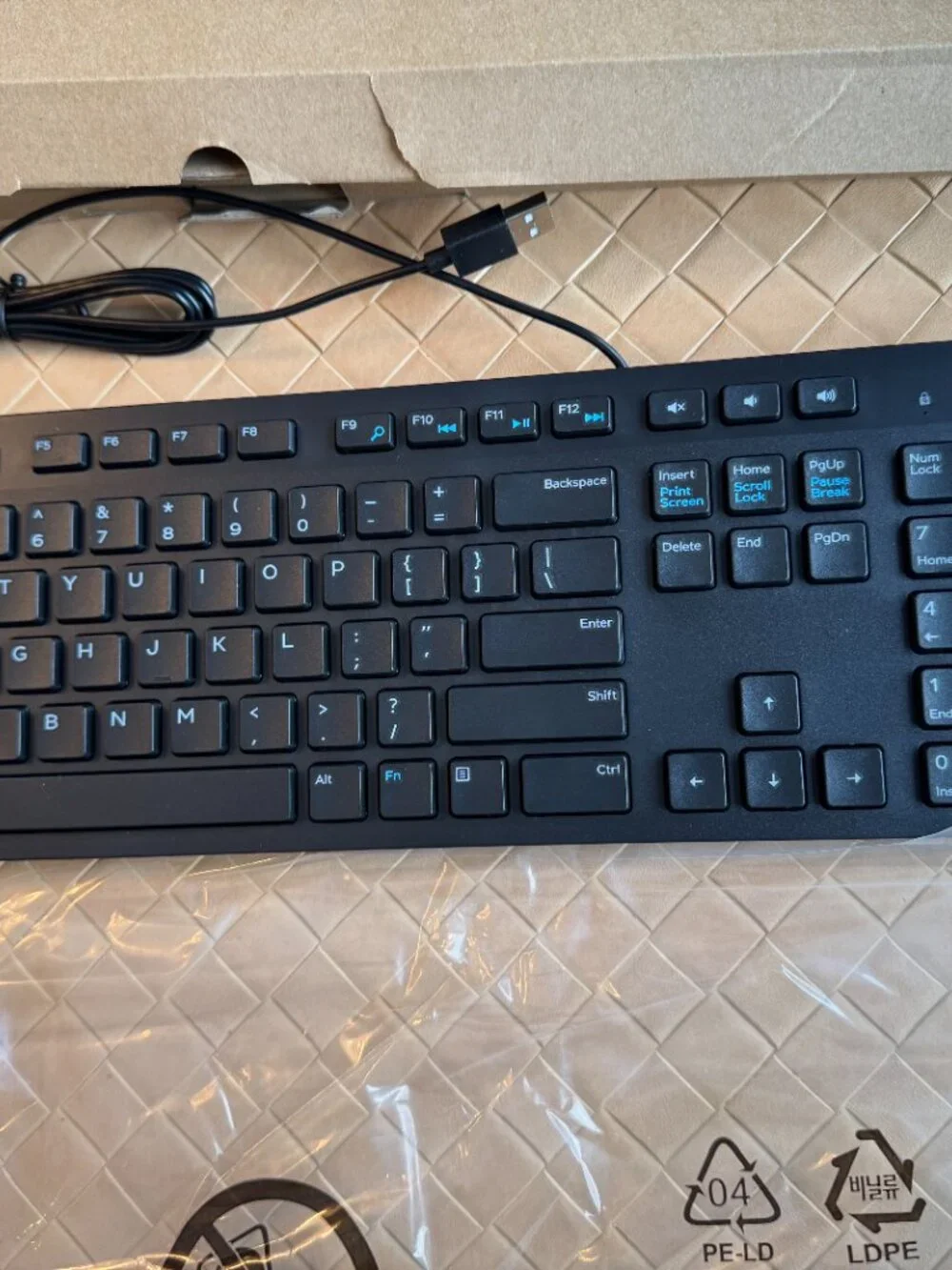 Dell Slim Wired Keyboard KB216-8K-US Black New