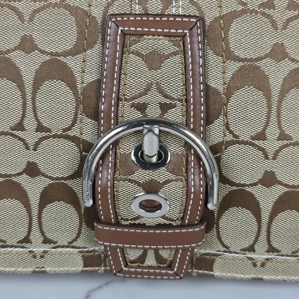 RARE COACH SOHO VINTAGE MESSENGER SHOULDER CROSSBODY BAG #10082 TAN BROWN SIGNAT