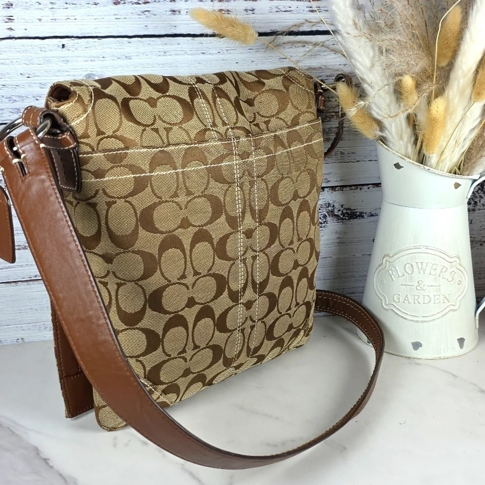 RARE COACH SOHO VINTAGE MESSENGER SHOULDER CROSSBODY BAG #10082 TAN BROWN SIGNAT