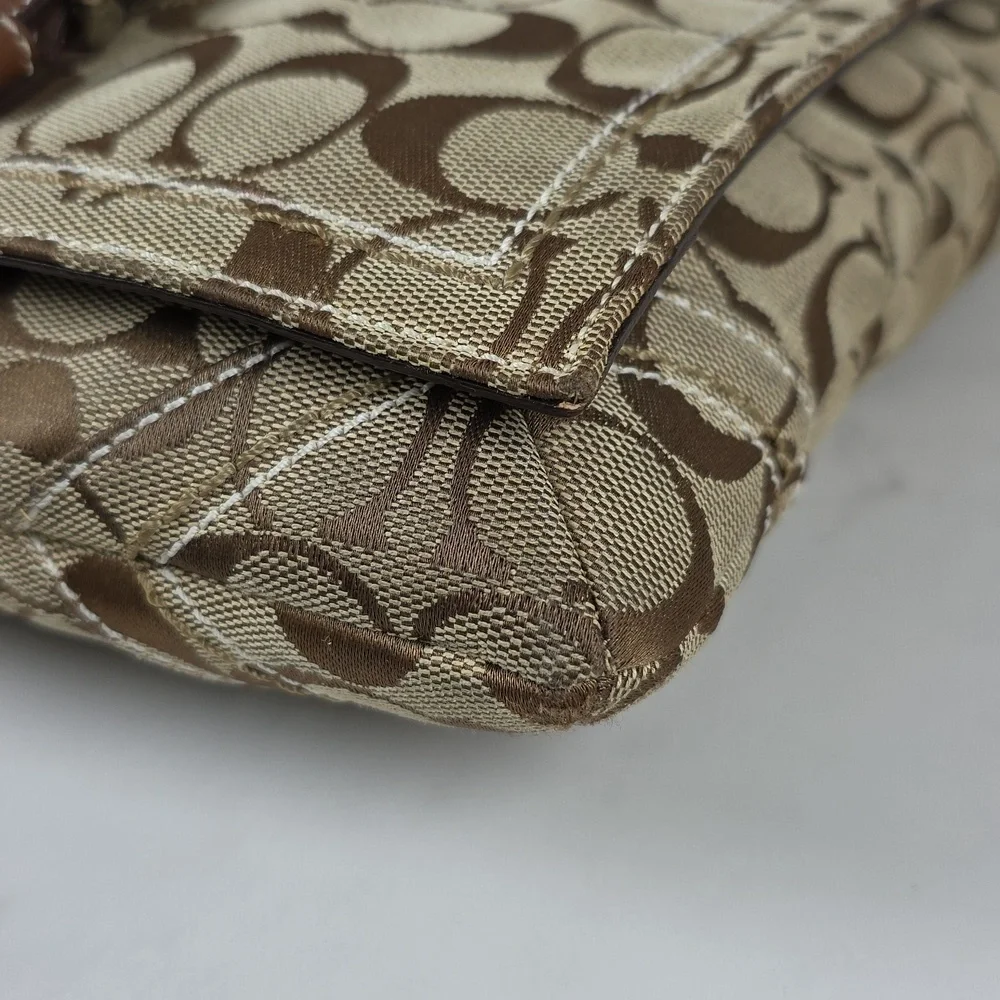 RARE COACH SOHO VINTAGE MESSENGER SHOULDER CROSSBODY BAG #10082 TAN BROWN SIGNAT