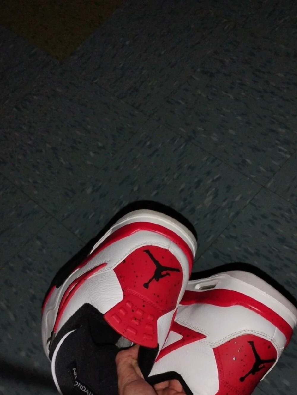Jordan Men’s Basketball Sneakers - White/Red/Black