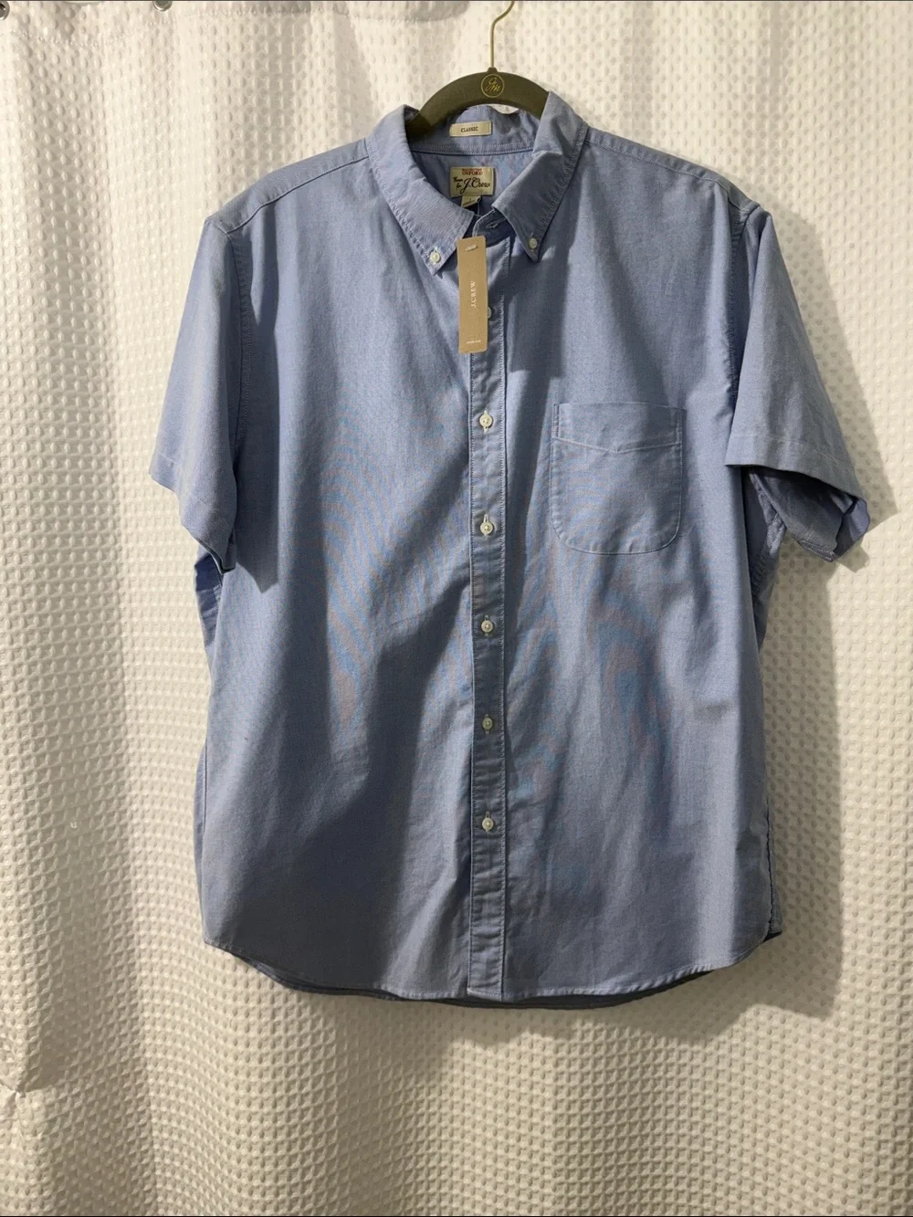 J.Crew Stretch short-sleeve American Pima cotton oxford shirt Size Large