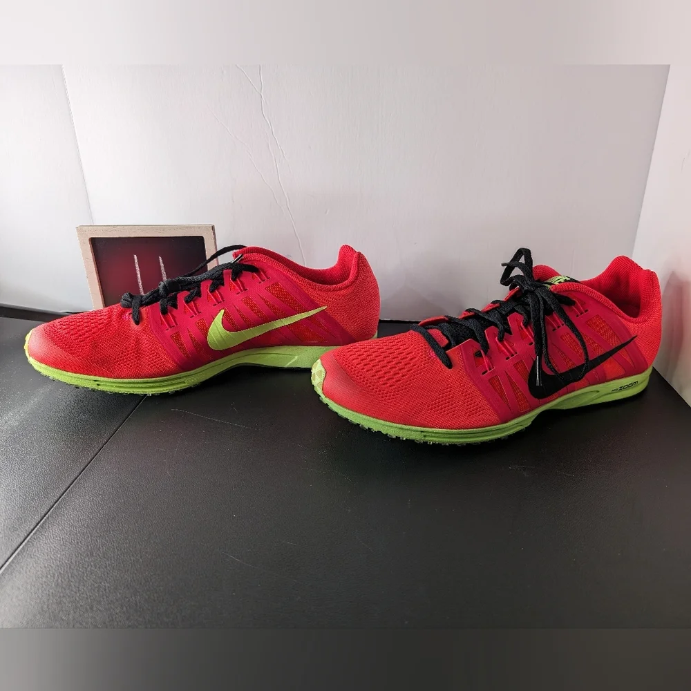 Nike Air Zoom Speed Racer 6 11 NWOT track shoes neon red and‎ green