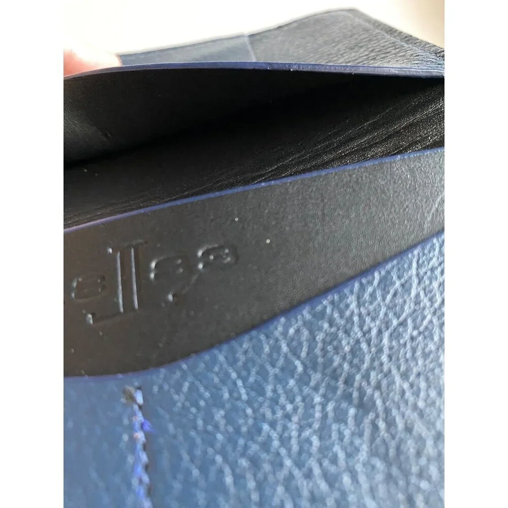 Lucchese Leather Passport Holder‎ + Luggage Tag Set – Navy Blue R1236-4014