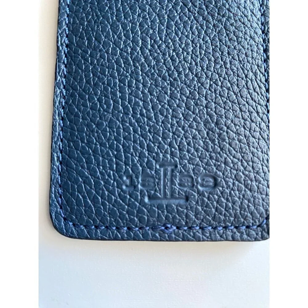 Lucchese Leather Passport Holder‎ + Luggage Tag Set – Navy Blue R1236-4014