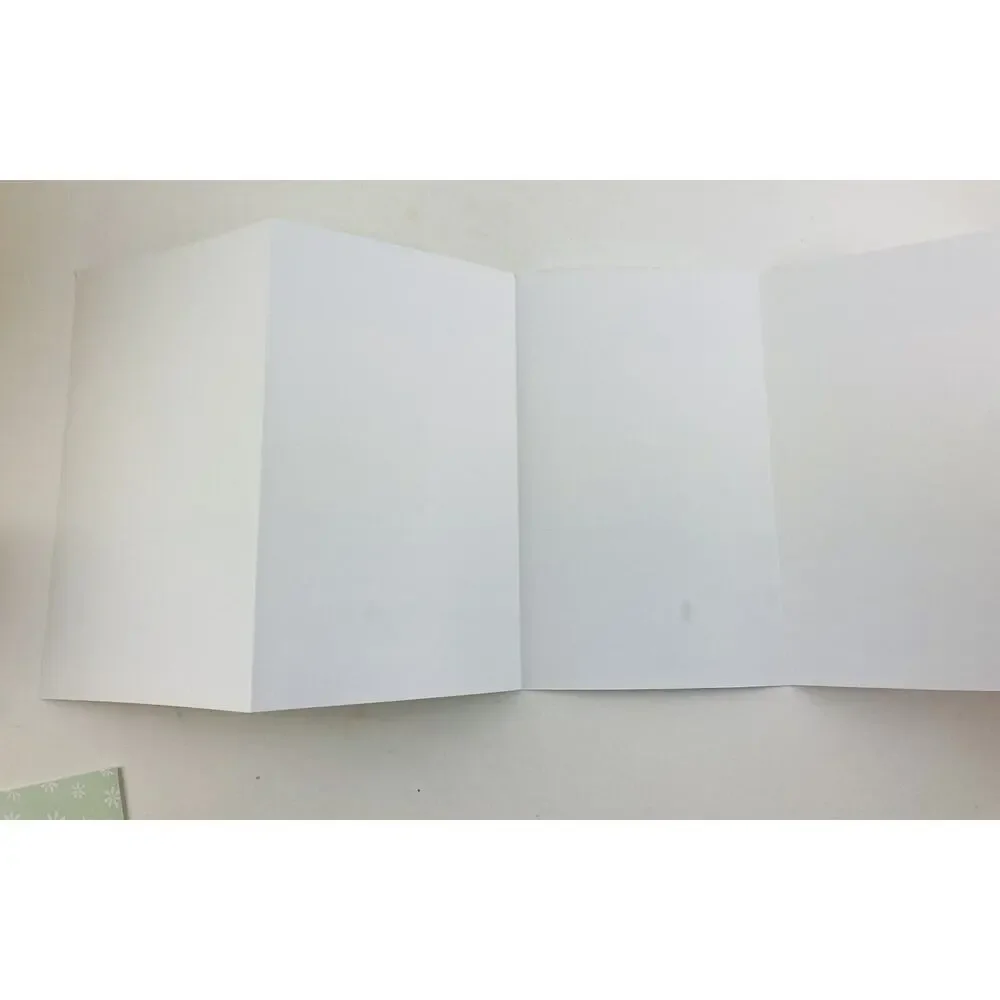 12 Vintage Fold a Note Folding Notecards Stationary Cards Green Purple Flowers