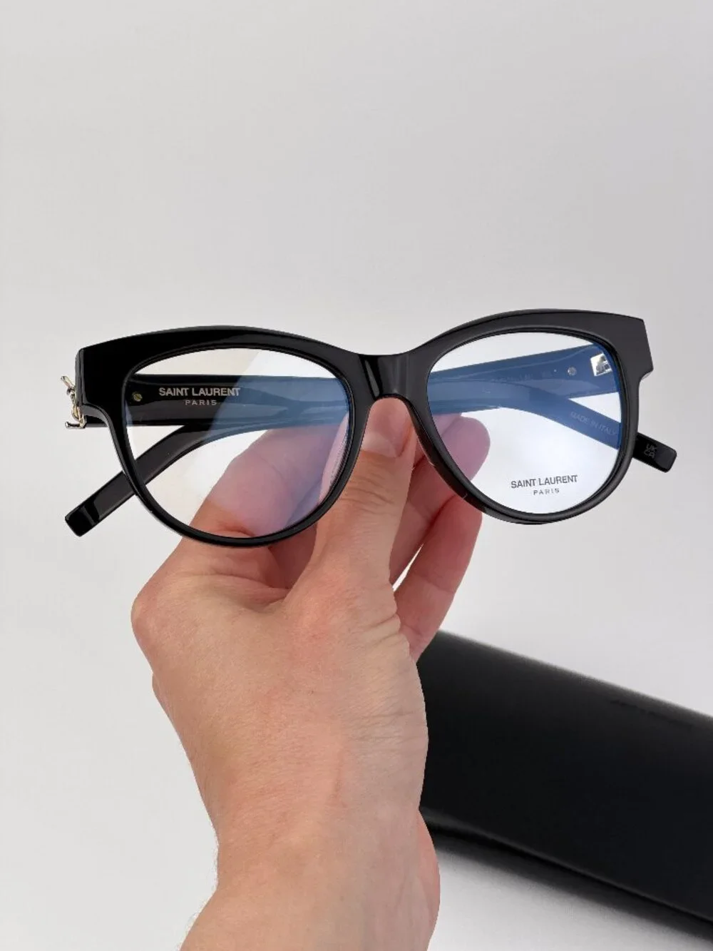 Saint Laurent Women’s Eyeglasses Black Cat Eye SLM108 002 NEW AUTHENTIC