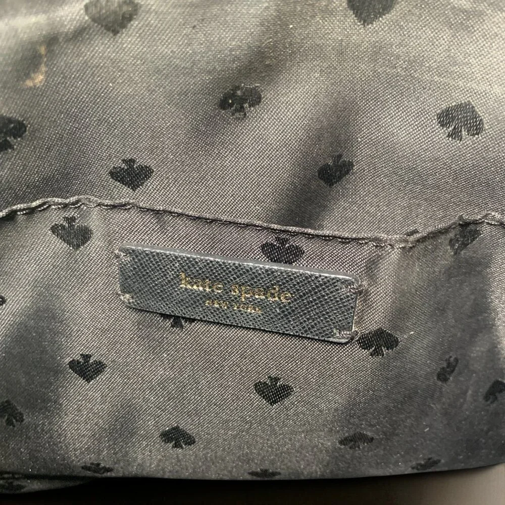 Kate Spade New York Reiley Dome Satchel Black Saffiano Leather Gold Hardware