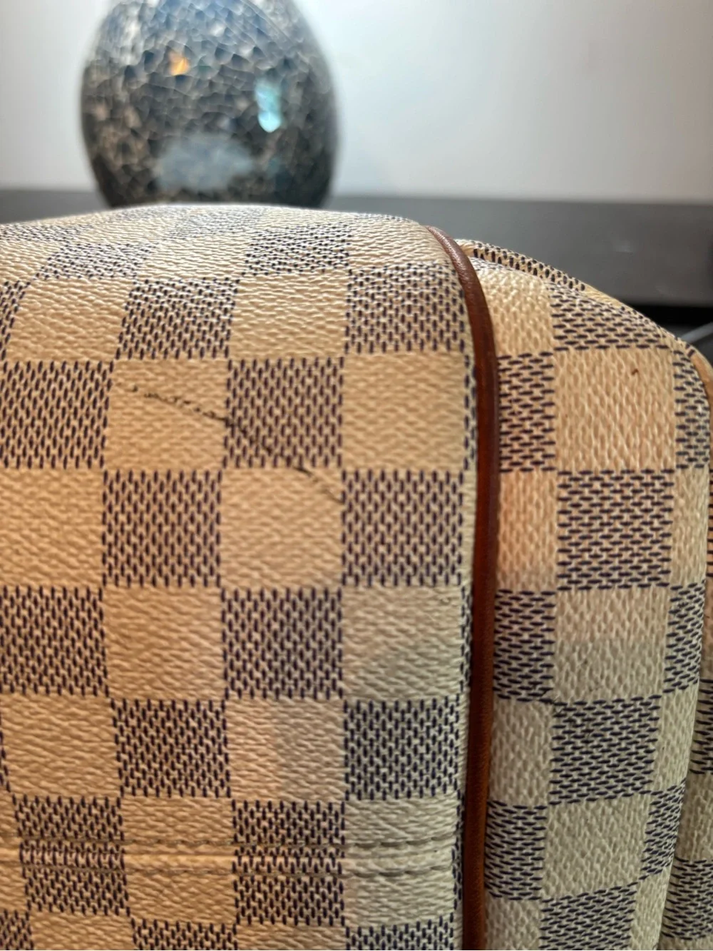 Authentic Louis Vuitton Discontinued Totally MM Tote – Damier Azur Canvas