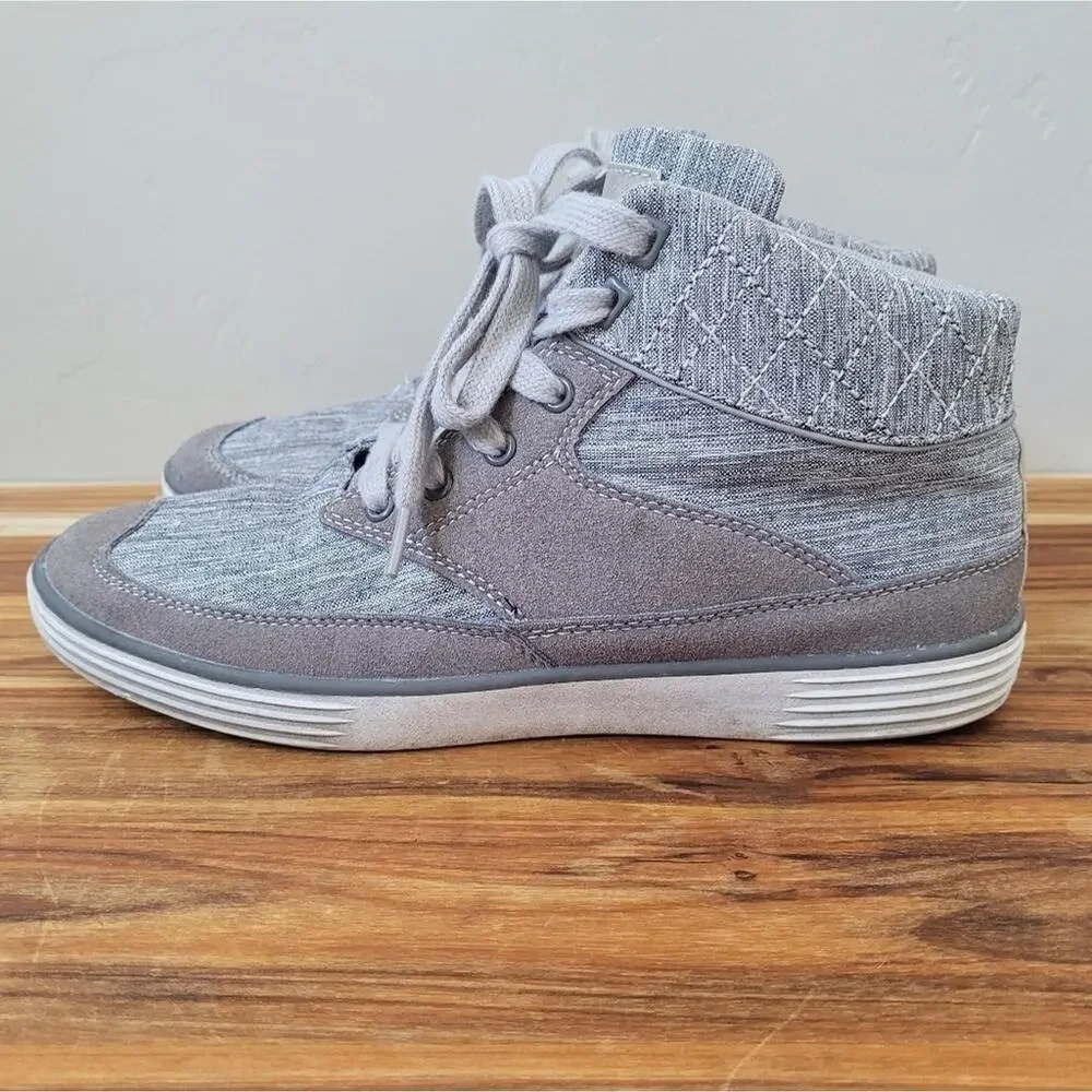 Union Bay Sneaker Mens 8- EUR 41‎ High Top Gray Lace up Comfort Casual