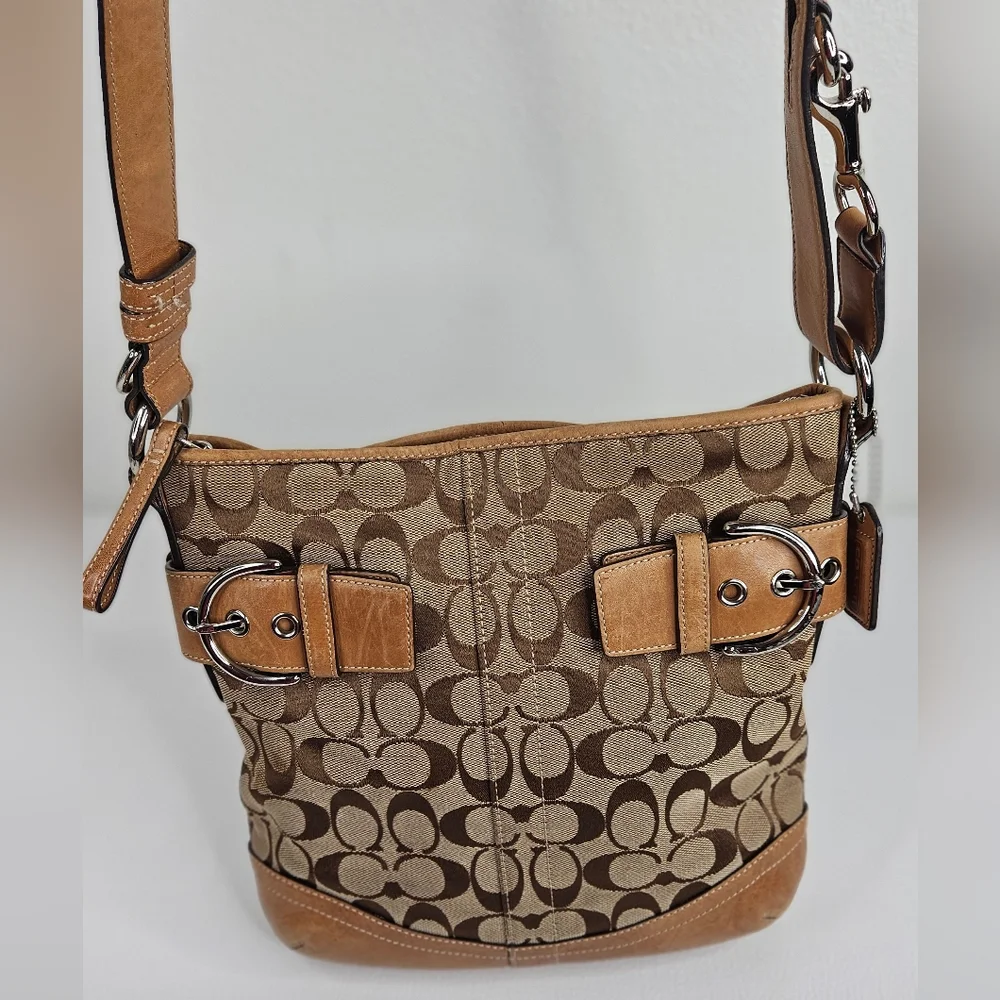 Authentic Coach Monogram Leather SOHO Crossbody Shoulder Bag
