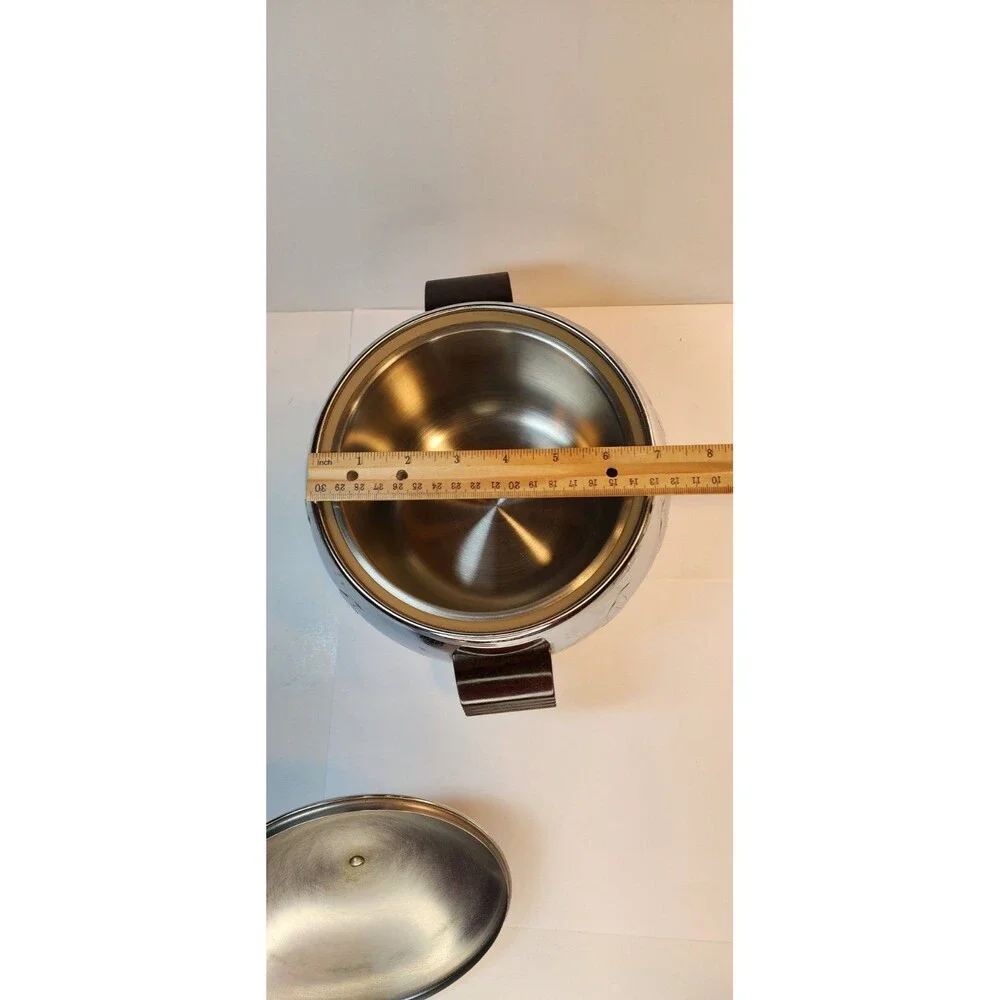 Vintage West Bend Stainless Steel PENGUIN Ice Bucket Bar Ware Wooden Handles MCM