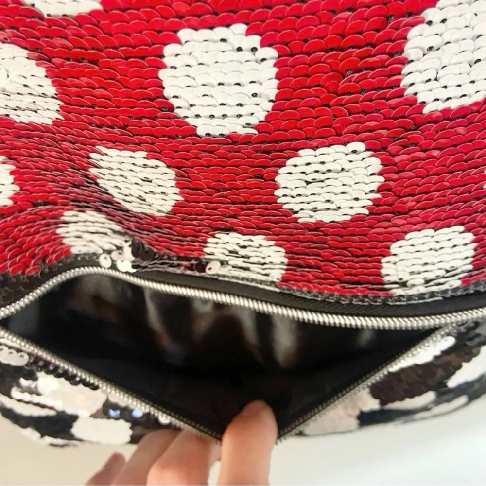 Disney Parks Minnie Mouse Ears & Bow Sequin Polka Dot Color Change Backpack NEW