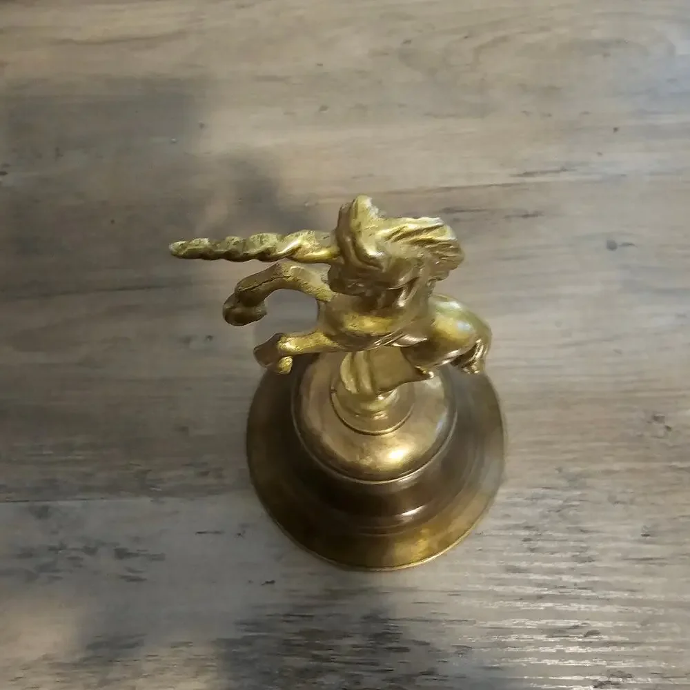 Vintage unicorn brass