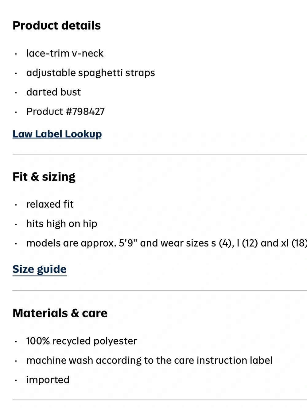 NWT Old Navy Lace Trim Floral Cami Top