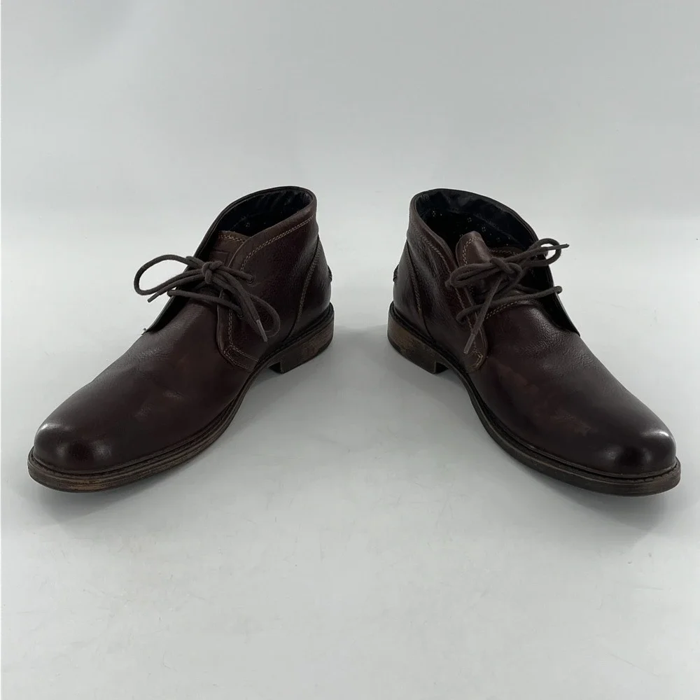 Johnston & Murphy Mens Tan Chukka Full Grain Leather Plain Toe 9 Tumbled Pebbled
