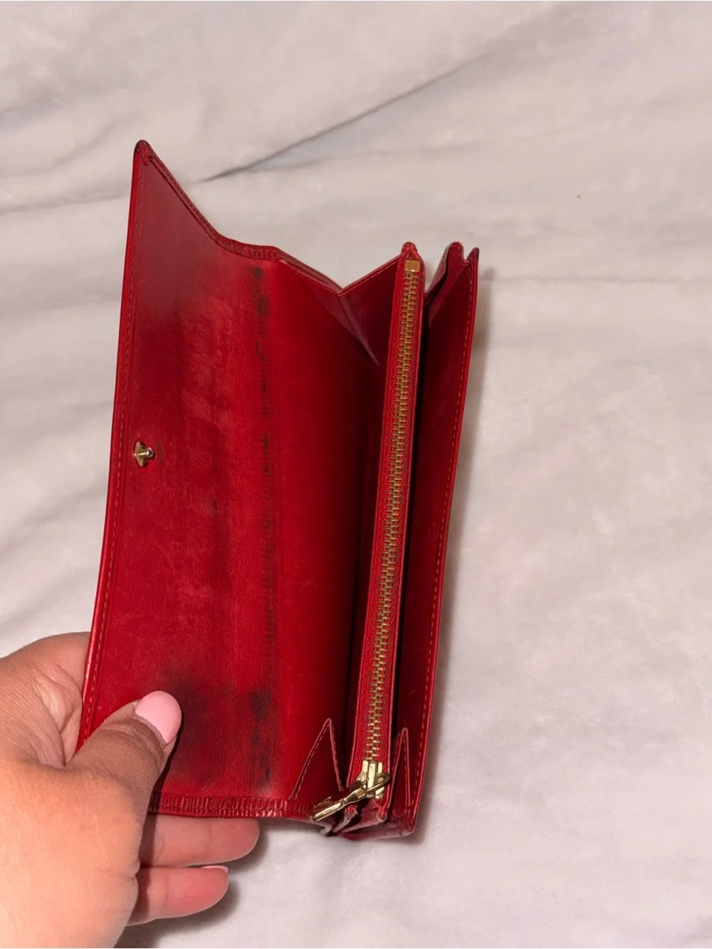 Authentic Louis Vuitton Sarah Wallet | Castillan Red Epi Leather CA1905