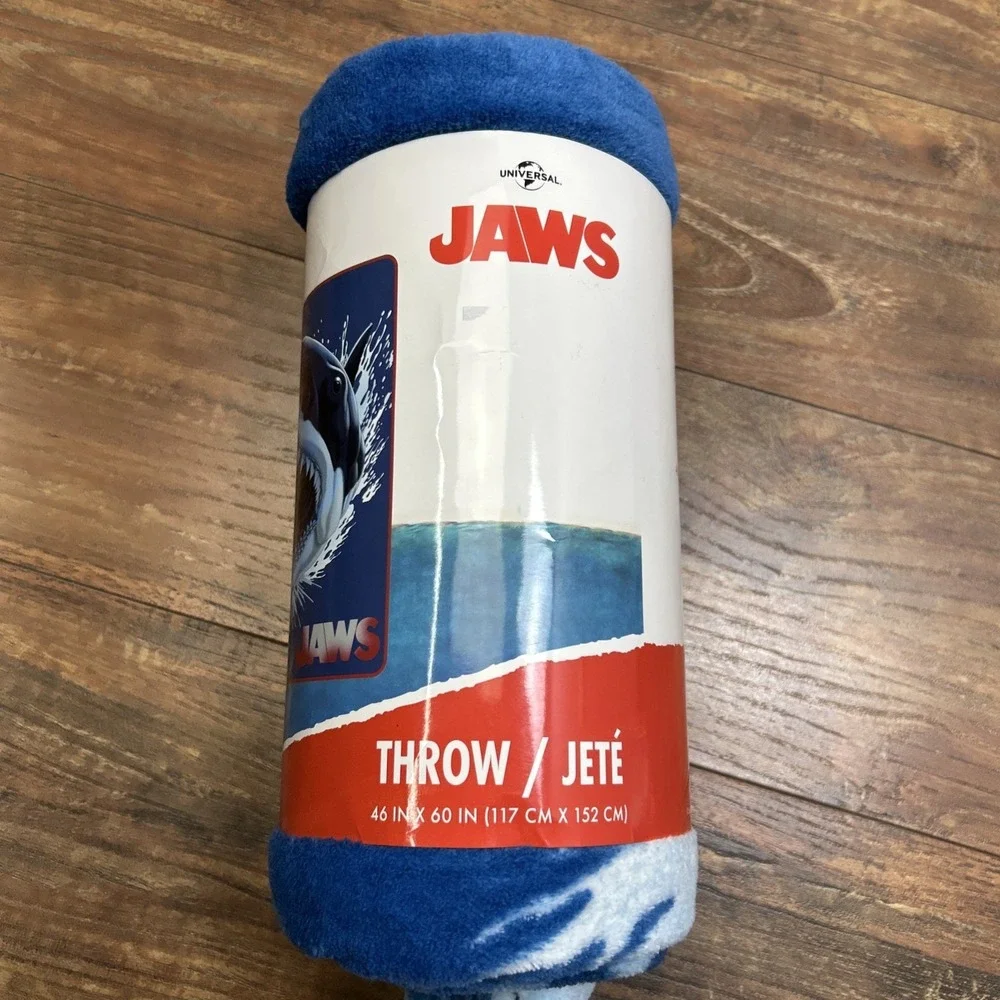 Franco JAWS‎ 46x60 Inch Micro-Plush Throw Blanket Shark Universal Studios NEW