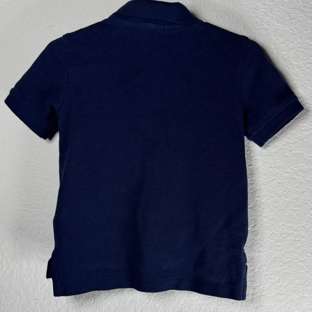 Ralph Lauren Navy Kids Polo with White‎ Pony and Sleeve Number