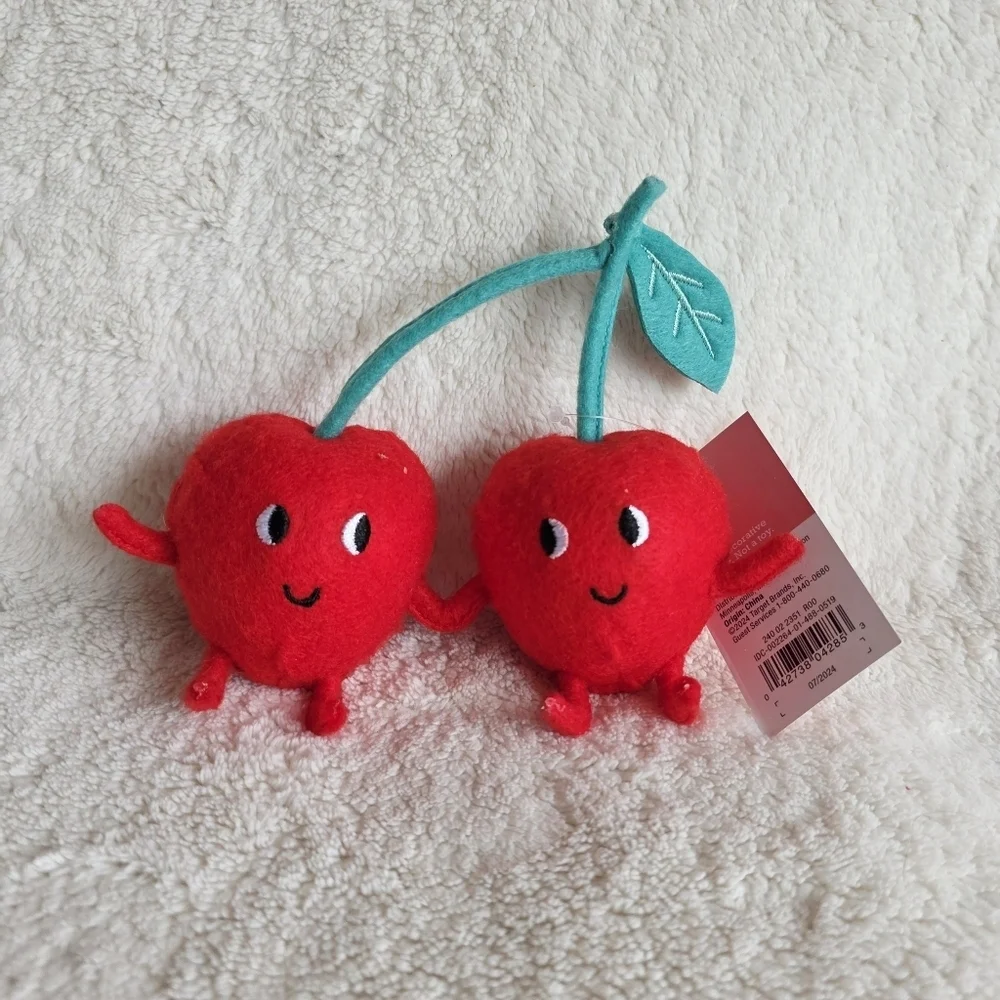 NWT Target 2025 Cherry Duo Valentine's Day Figurine, 4', home decor