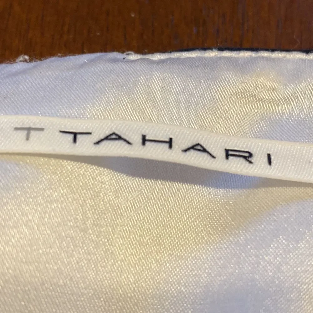 Tahari Mini Skirt Green White Black Color Block Skirt Size 6