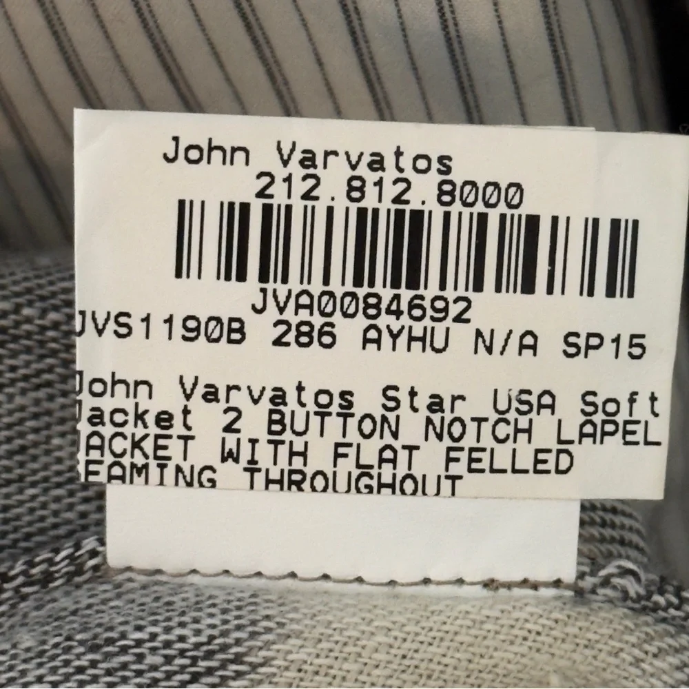 John Varvatos stitched usa