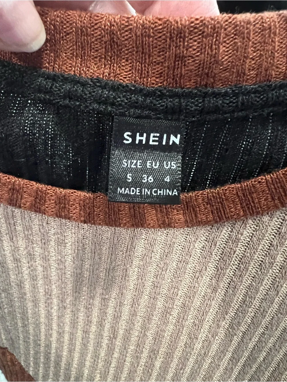 SHEIN ribbed knit