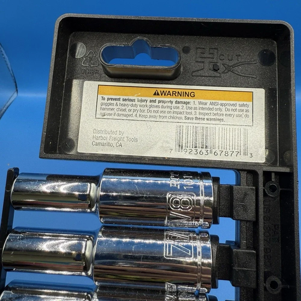 PITTSBURGH 67877-‎ 10 Pc 1/2 in. Drive SAE High Visibility Deep Socket