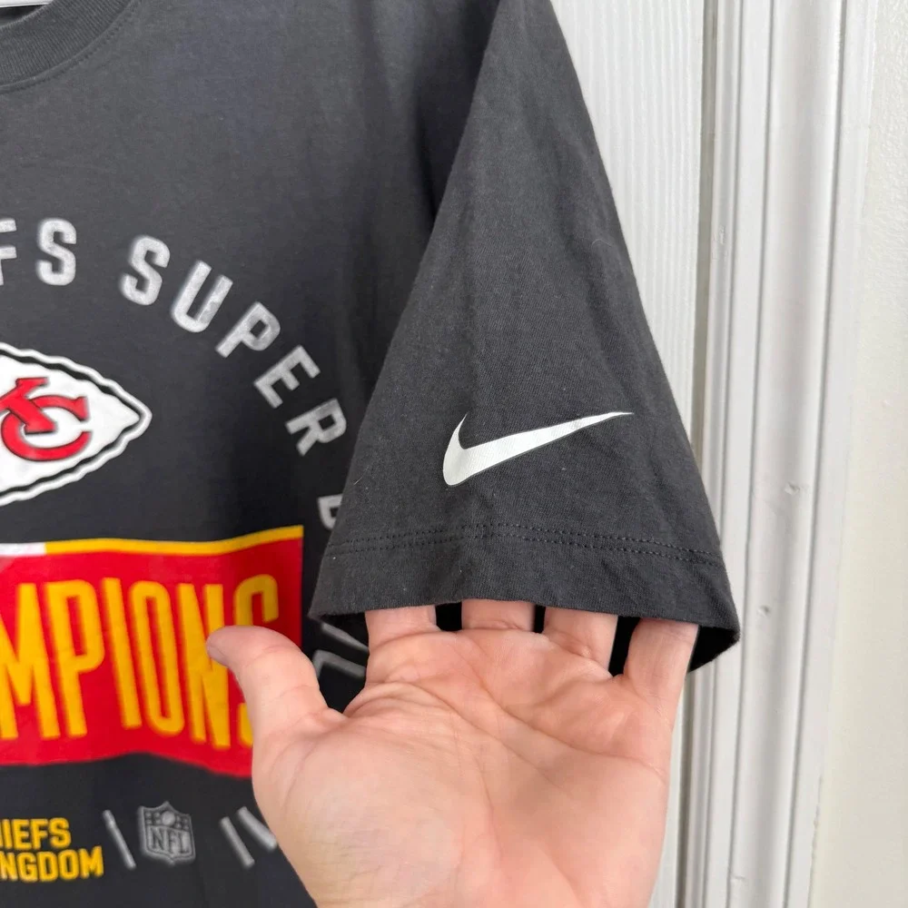 Kansas City Chiefs Super Bowl LVII‎ Champions Nike Tee Mens Large Black NFL