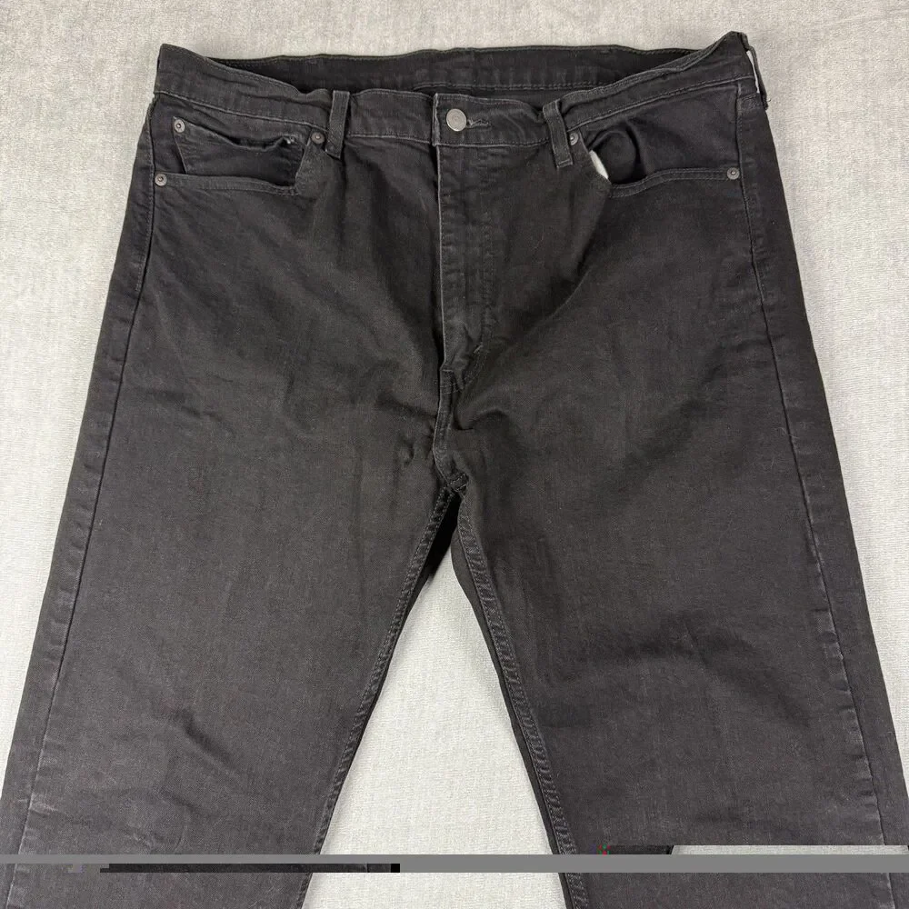 Levi's 505 Jeans Mens 40x32 Black Straight Leg Casual Cotton Stretch