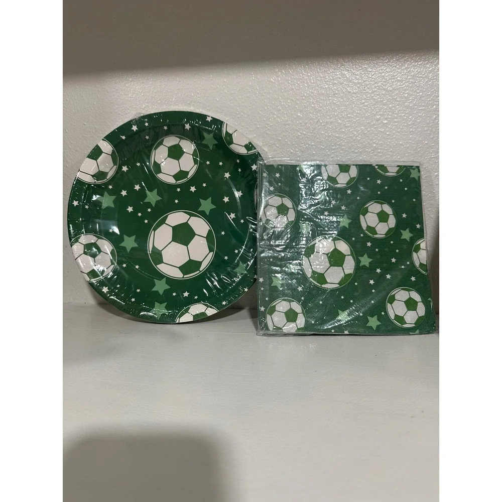 Soccer Theme Party Supplies Plates Cups Napkins Utensils Decorations‎