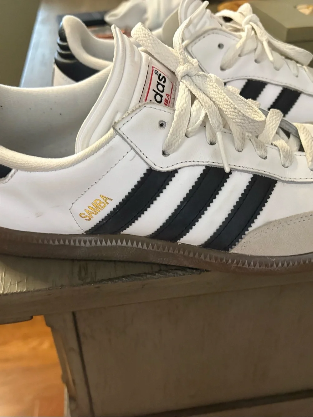 Adidas Samba Men's White Black Classic Sneakers