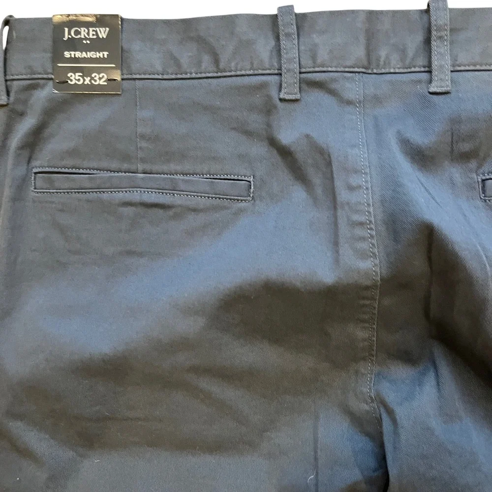 J.Crew Flex Straight Fit Chino Pants Navy‎ Blue 35x32 H3186 New