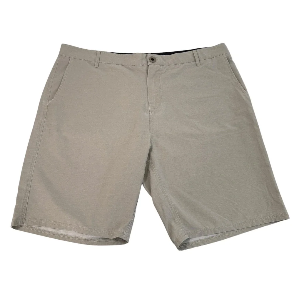 Killer Dana Mens Hybrid Boardwalk Shorts Khaki Tan‎ Stretch Ripstop Size 38 Surf
