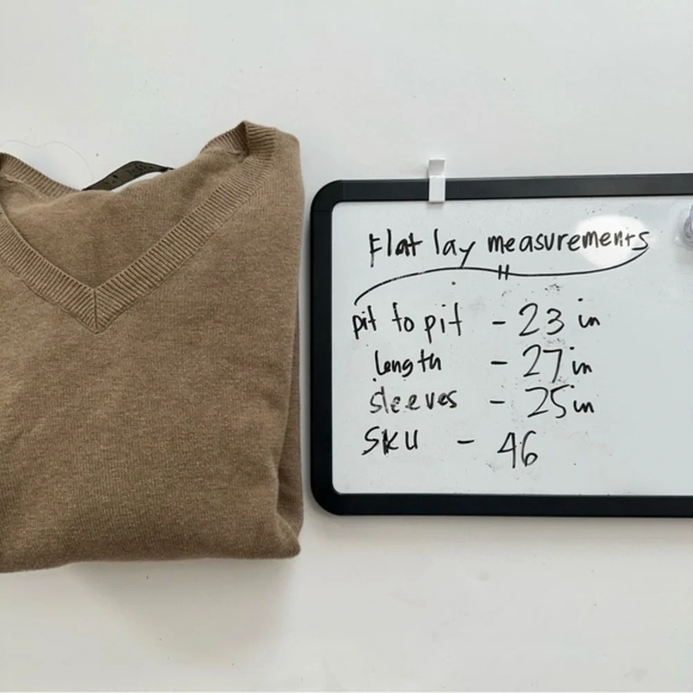 J. Crew Sweater Mens XL V-Neck Brown Cotton‎ Pullover Academia Casual
