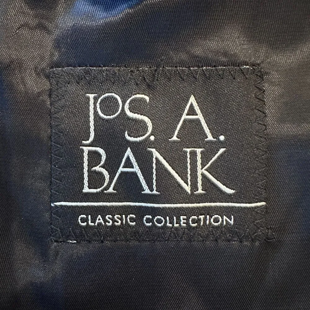 JOS A BANK Slim fit Mens Blazer 44R Sport Coat Two Button Suit Jacket Gray