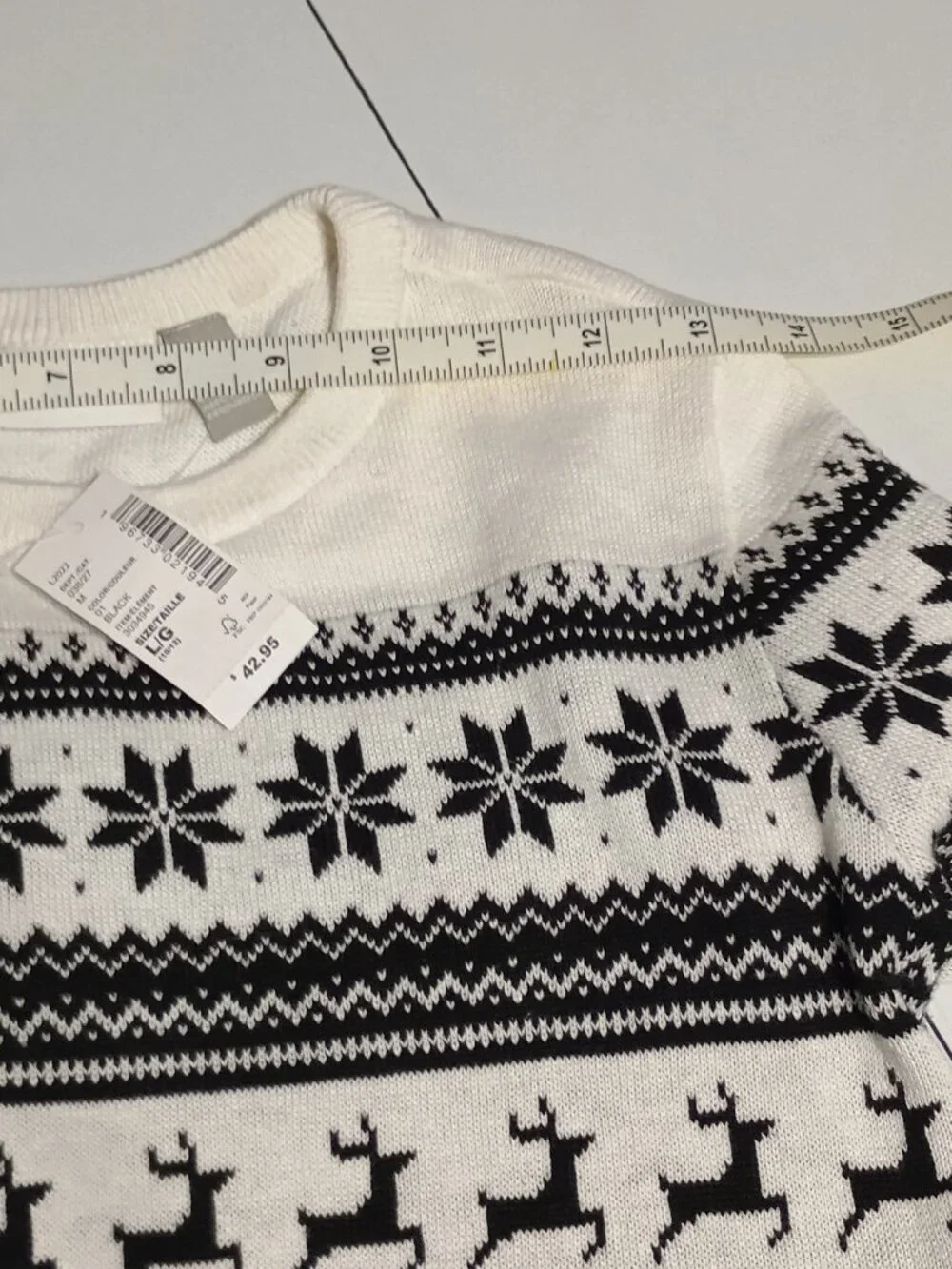 The Children’s Place Girls Fair Isle Reindeer Sweater Dress Size Large 10/12 NWT