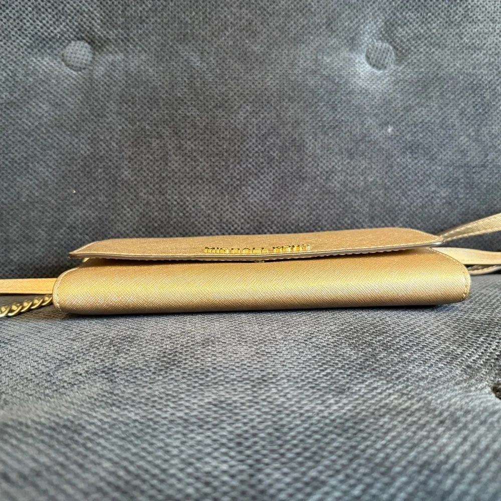 Michael Kors Gold Crossbody/Clutch For Formal Events.
