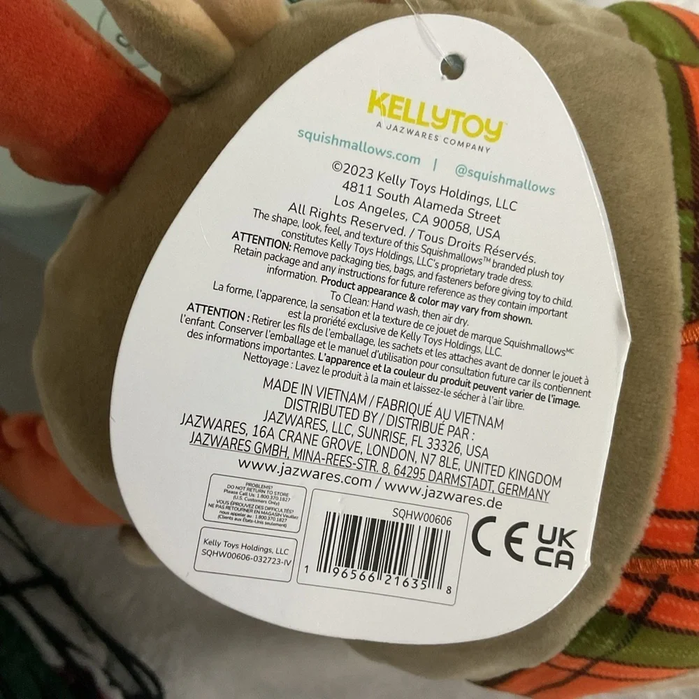 Squishmallows Patterson The Moose #7 Plush, Fall Harvest Squad 2022 Scarf Moose