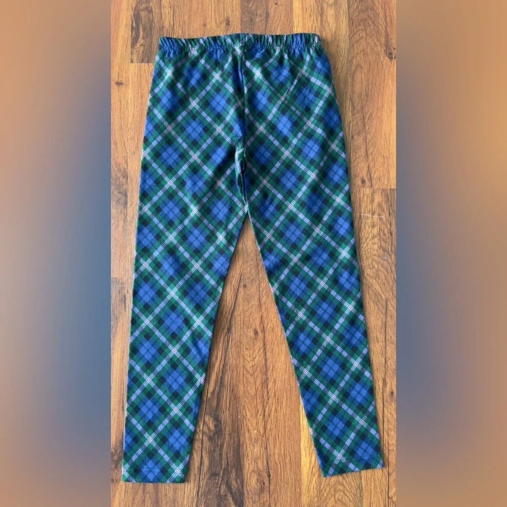 NWOT Ralph Lauren Kids Plaid Leggings in Green and Blue