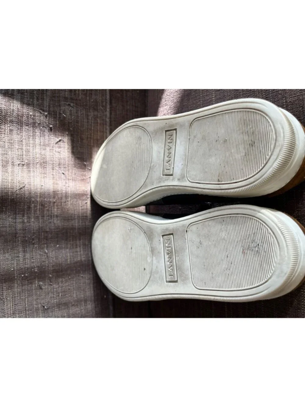 LANVIN Men's Two Tone Suede Leather Slip On Sneakers Size 8