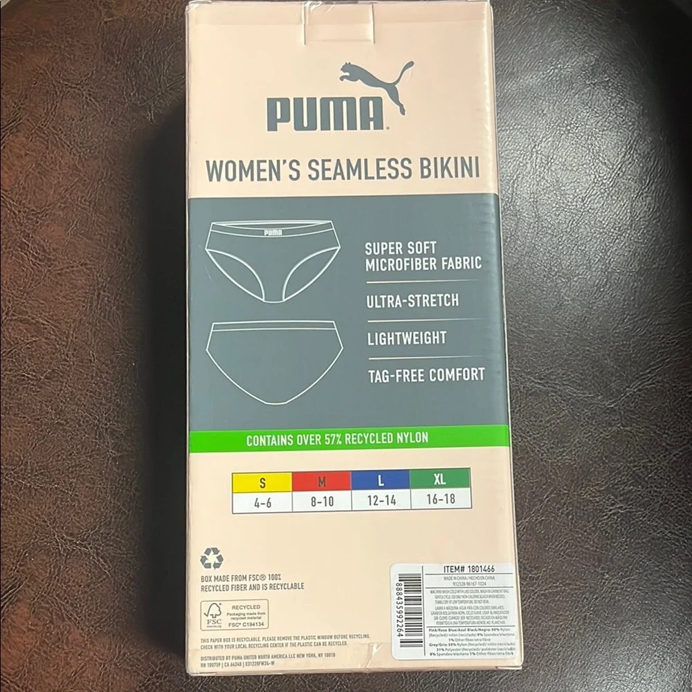 Puma seamless Bikini Panties 4-Pack size small