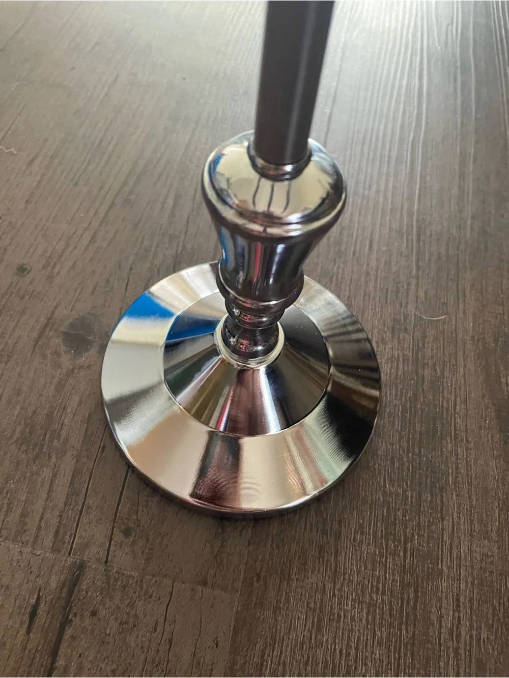 Chrome Double Arm Towel Stand - Polished Silver