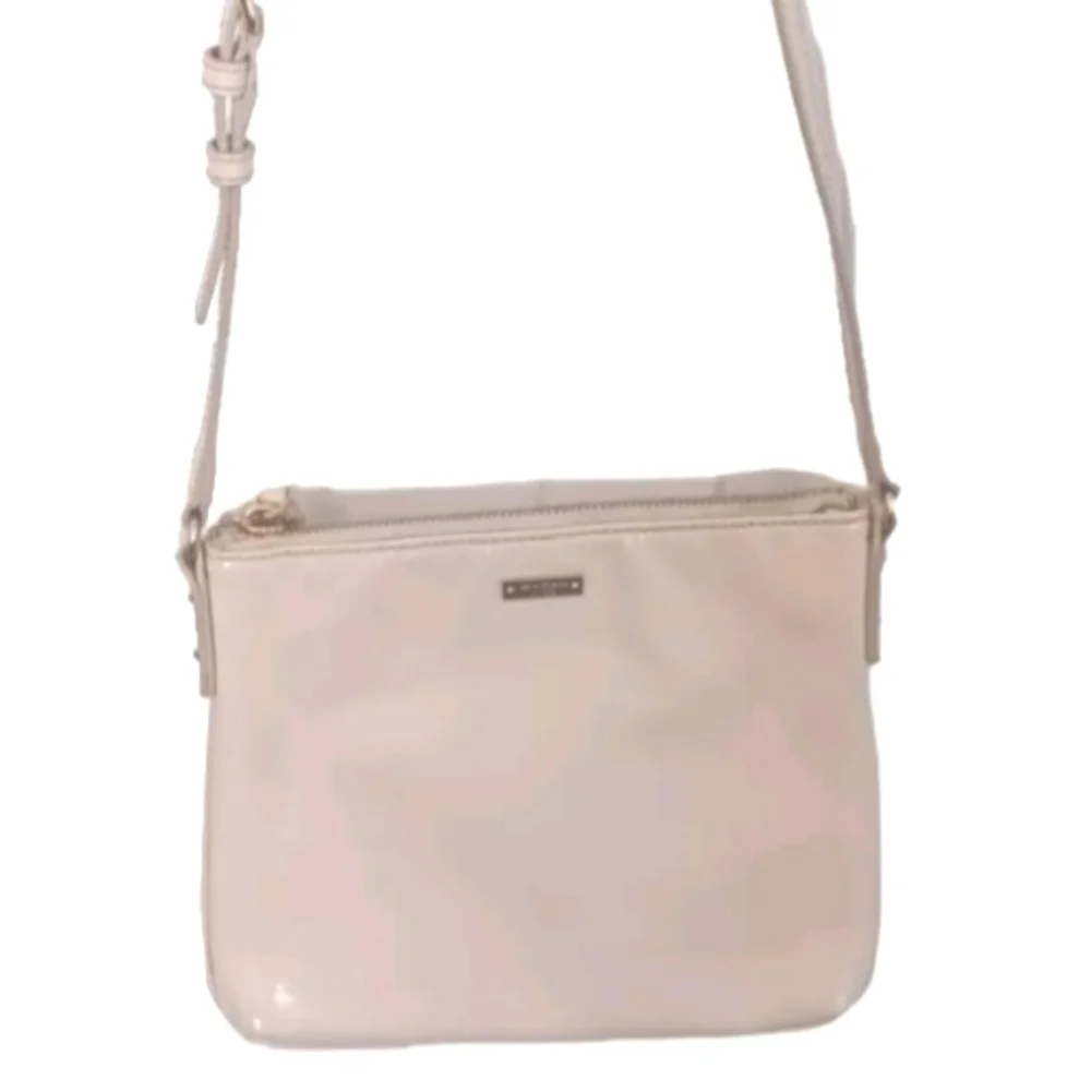 Kate Spade Patent Leather Crossbody Bag Ivory