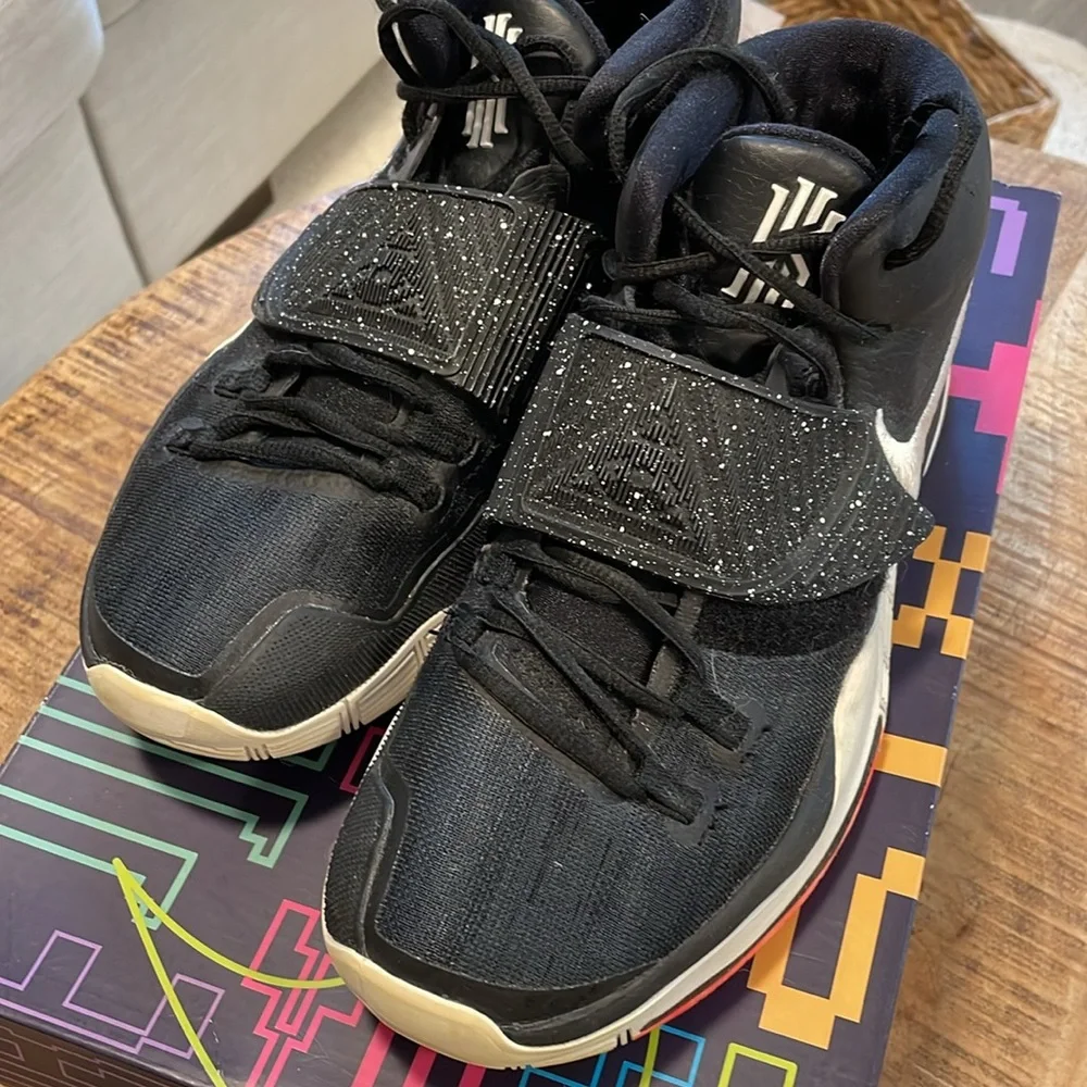 NIKE Kyrie 6‎ Jet Black White BQ 4630 001 Men's Basketball Shoe 10